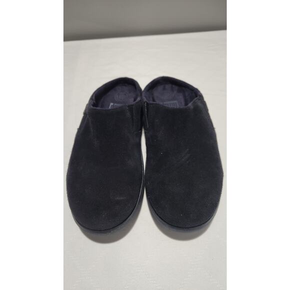 FitFlop Suede Clogs Slip On Women's 7 Navy Blue Black - Picture 1 of 7